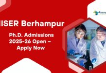 Chemistry Research Fellowship at IISER Berhampur | PhD Admissions 2025-26