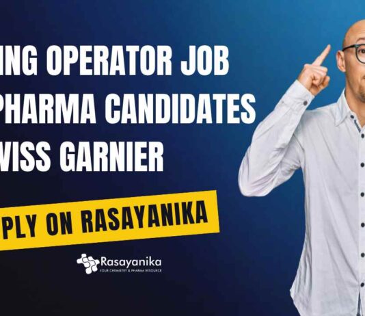 Coating Operator Job For Pharma Candidates