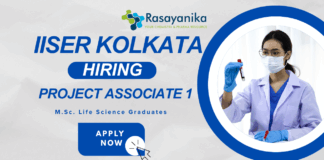 Project Associate 1 Job at IISER | Life science Job MOE-STARS Research