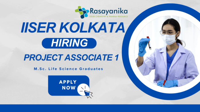 Project Associate 1 Job at IISER | Life science Job MOE-STARS Research