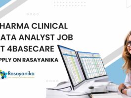 Pharma Clinical Data Analyst Job at 4Basecare - Apply on Rasayanika