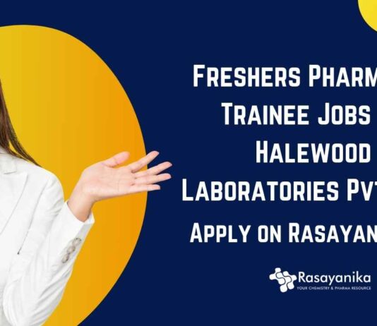 Freshers Pharma QA Trainee Jobs at Halewood