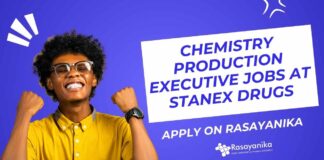 Chemistry Production Executive Jobs at Stanex Drugs