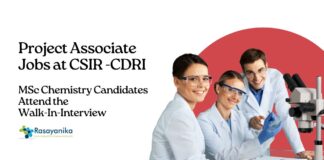 Project Associate Jobs at CSIR -CDRI | MSc Chemistry Candidates Attend the Walk-In-Interview 