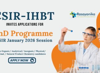 PhD Admissions 2026 | Chemistry Research Fellowship at CSIR IHBT 