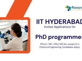 PhD Admissions at IITH | Apply Now for Chemistry Research Fellowship