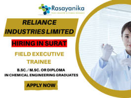 Field Executive Trainee Job in Chemical Engineers at Reliance Industries
