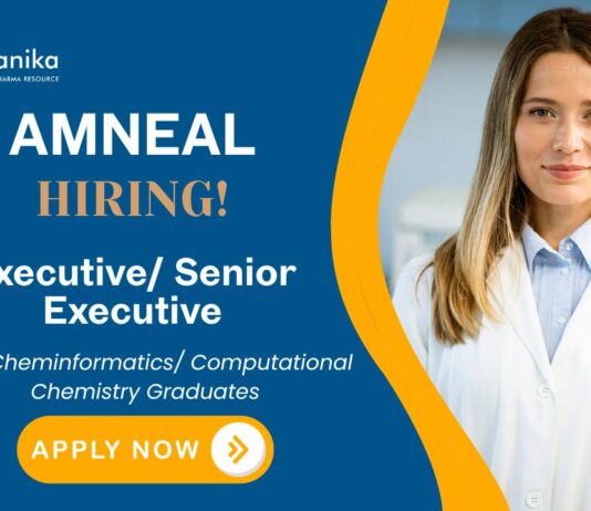 Chemistry Jobs at Amneal Apply Now For The Executive Role