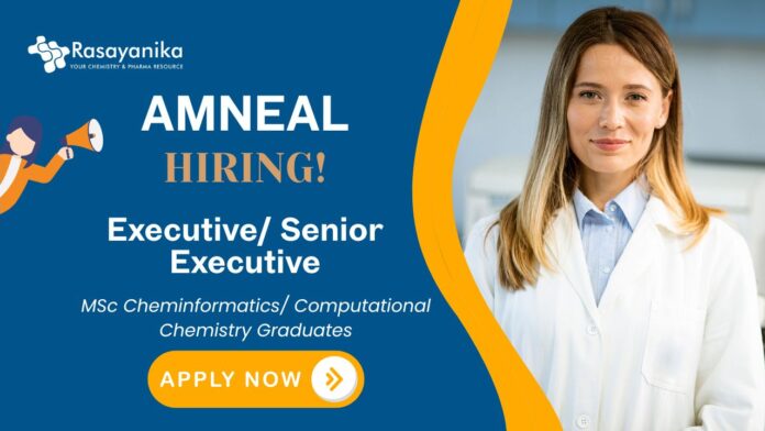Chemistry Jobs at Amneal Apply Now For The Executive Role