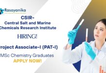MSc Chemistry Jobs at CSMCRI | Apply for the Project Associate Job Position