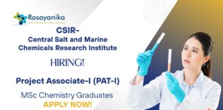 MSc Chemistry Jobs at CSMCRI | Apply for the Project Associate Job Position