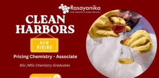 Clean Harbors Hiring Pricing Chemistry Associate Hyderabad ,Bsc chemistry jobs