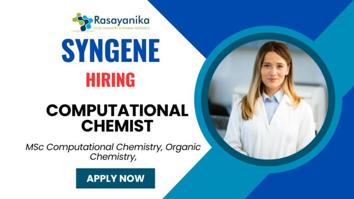 Computational Chemist – Syngene Careers in Drug Discovery Computational Chemist – Syngene Careers in Drug Discovery