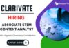Content Analyst Job at Clarivate – Organic Chemistry Job in Chennai