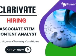 Content Analyst Job at Clarivate – Organic Chemistry Job in Chennai