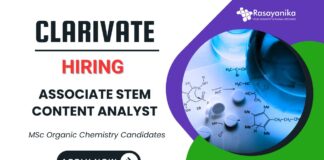 Content Analyst Job at Clarivate – Organic Chemistry Job in Chennai