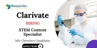 Content Specialist Role for Chemistry Graduates Clarivate careers