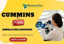 Join Cummins as a Simulation Engineer – Drive Innovation in Chemical Engineering Cummins Jobs | Exciting Chemistry and Chemical Engineering Careers