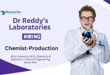 Chemist Production Jobs at Dr. Reddy’s Laboratories | Apply Now. Chemist – Production job in Hyderabad. Dr Reddy's Career. BSc Chemistry Jobs
