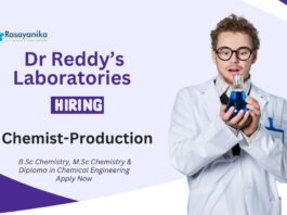 Chemist Production Jobs at Dr. Reddy’s Laboratories | Apply Now. Chemist – Production job in Hyderabad. Dr Reddy's Career. BSc Chemistry Jobs
