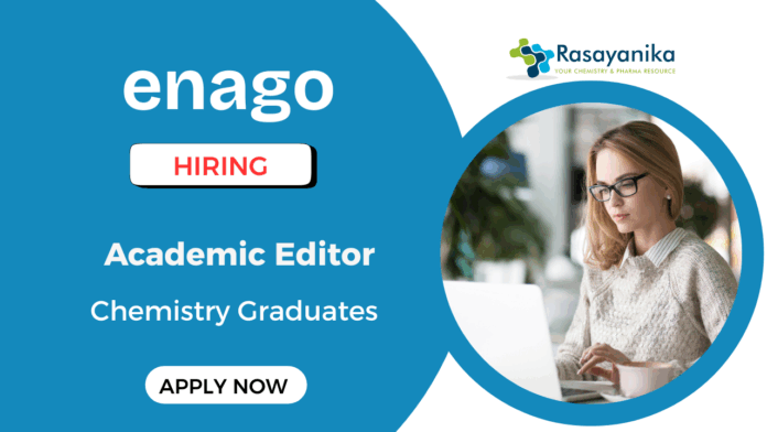 Editor Job at Enago Apply For Academic Publisher – Chemistry & Life Sciences 