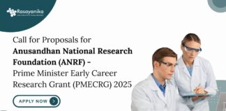Chemistry Research ANRF Grant | Prime Minister’s Early Career Research Grant