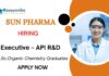 Executive Job at Sun Pharma | Apply Now for Research and Development Job