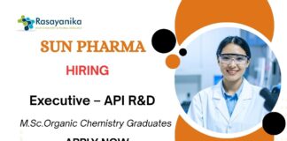 Executive Job at Sun Pharma | Apply Now for Research and Development Job