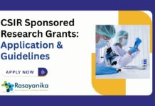 CSIR Sponsored Research Grants: Application & Guidelines