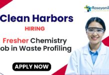Fresher Chemistry Job in Waste Profiling – Clean Harbors Careers
