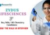Chemistry Jobs at Zydus Lifesciences | Attend the Walk-In-Interview 