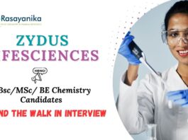 Chemistry Jobs at Zydus Lifesciences | Attend the Walk-In-Interview 