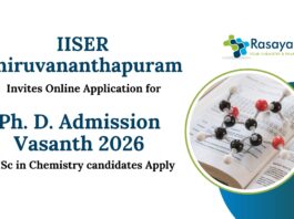 Chemistry PhD Program at IISER Thiruvananthapuram | PhD Admissions 2026