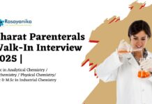 Chemistry Jobs at Bharat Parenterals | Attend the Walk-In-Interview Chemistry Jobs at Bharat Parenterals | Attend the Walk-In-Interview