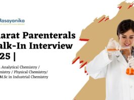 Chemistry Jobs at Bharat Parenterals | Attend the Walk-In-Interview