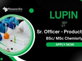  Chemistry Jobs at Lupin | Apply for the Sr. Officer Production Role