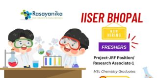 IISER Bhopal Chemistry Department Hiring Project JRF RA-1 ,CSIR Vacancies