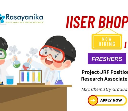 IISER Bhopal Chemistry Department Hiring Project JRF RA-1 ,CSIR Vacancies
