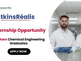 Internship Opportunity at AtkinsRéalis Chemical Engineering Job Apply Now