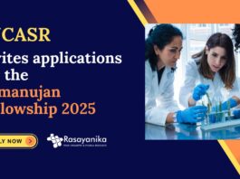 Chemistry Research Fellowship at JNCASR | Ramanujan Fellowship Nomination 2025