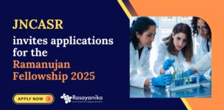 Chemistry Research Fellowship at JNCASR | Ramanujan Fellowship Nomination 2025