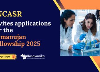Chemistry Research Fellowship at JNCASR | Ramanujan Fellowship Nomination 2025