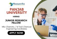 JRF Job Panjab University Vacancy - Chemical Engineering Job