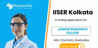 JRF Job in Chemistry | IISER Kolkata Recruitment 2025