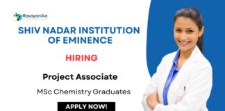Project Associate Position at SNU | Apply Now for the Chemistry Job