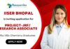 JRF Vacancy in Chemistry – IISER Bhopal Recruitment 2025