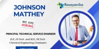Johnson Matthey APAC Hires Principal Technical Services Engineer Apply Now 
