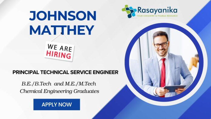 Johnson Matthey APAC Hires Principal Technical Services Engineer Apply Now 