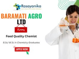 Join Baramati Agro Ltd. as a Chemist Feed-Chemist Jobs in Agriculture