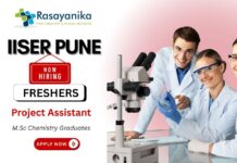 Join IISER Pune as Project Assistant in Chemistry – M.Sc Chemistry Research Job Apply Now